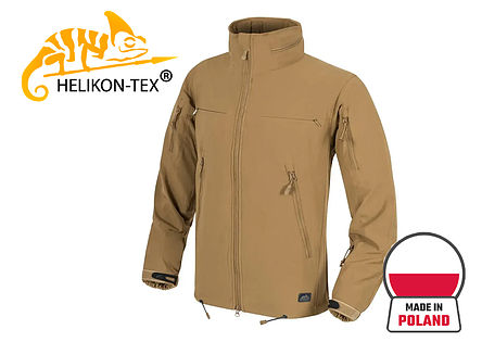 Вітрозахисна куртка Helikon-Tex COUGAR QSA койот чорний soft shell, фото 1