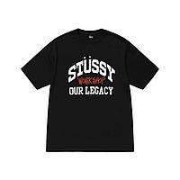 Черная футболка Stussy Our Legacy Work Shop Стасси Стусси унисекс