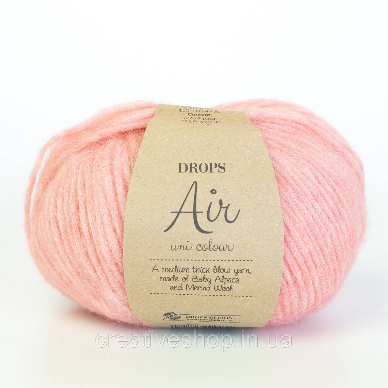 Пряжа Drops Air Uni (колір 50 peach pink), фото 1