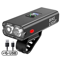 Фонарик для велосипеда BK-04, індикатор заряду, PowerBank, акумулятор., ЗУ micro USB