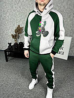 Светло-зеленый мужской утепленный спортивный.5-779 костюм. хорошее качество