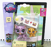 Игровой набор littlest pet shop Ягуар (Sunny Cougar & Cubby Cougar) с аксессуарами, B4761/A7313