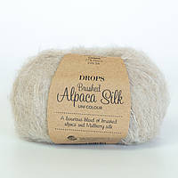 Пряжа Drops Brushed Alpaca Silk (колір 04 light beige)