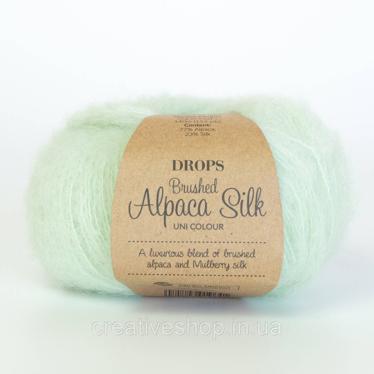 Пряжа Drops Brushed Alpaca Silk (колір 33 pistachio ice cream)