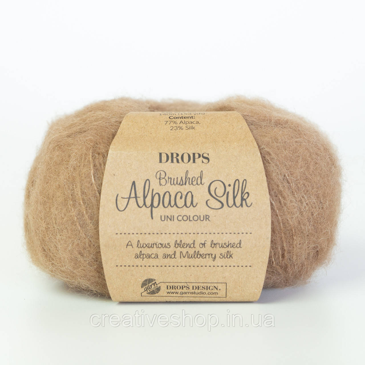 Пряжа Drops Brushed Alpaca Silk (колір 36 almond), фото 1