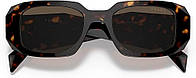 Сонцезахисні окуляри Prada PR 17WS 2AU8C1 Tortoise Plastic Rectangle Sunglasses Brown Lens хорошее качество