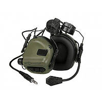 Активні навушники Earmor M32H MOD3 з бічним кріпленням+ кріплення чебурашки олива хорошее качество