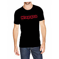 Футболка Kappa T-shirt Mezza Manica Girocollo stampa logo petto чорний Чол M
