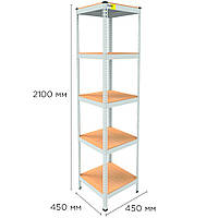 Металевий стелаж MRL-2100 ( 450x450) білий хорошее качество