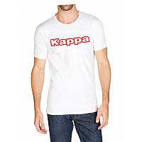 Футболка Kappa T-shirt Mezza Manica Girocollo stampa logo petto білий Чол M