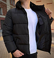 Куртка зимова чорна TNF RD279 хорошее качество