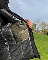 Тактична зимова куртка SoftShell Omni-Heat до -25 чорна хорошее качество