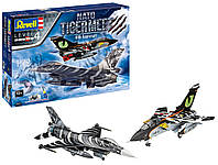 Сборная модель Revell набор самолетов Tornado и F-16 NATO Tiger уровень 4 масштаб 1:72 (RVL-05671)