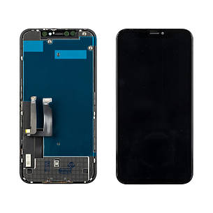 Дисплей APPLE iPhone XR (IPS) (IN CELL) (KD) із чорним тачскрином, фото 1