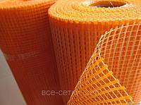 Сетка строительная штукатурная фасадная  щелочеустойчивая оранжевая 160 гр/м2, 50м доставка по Украине
