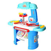 Игровой набор Доктор со столиком 008-913 Детский набор доктора с полочкамии и медицинскими инструментами
