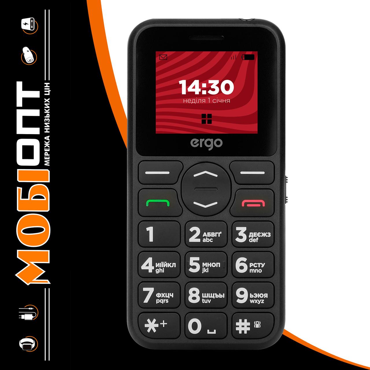 Телефон ERGO R181 DS Black UA UCRF