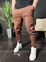 Мужские спортивные коричнивые утепленные спортивные штаны. 12-192 хорошее качество