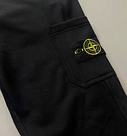 Штани на флісі Stone Island Utility Track чоловічі чорні хорошее качество