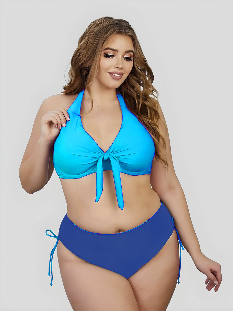 Купальник на великі груди Sisianna 58800-S блакитний 54 58 український розмір