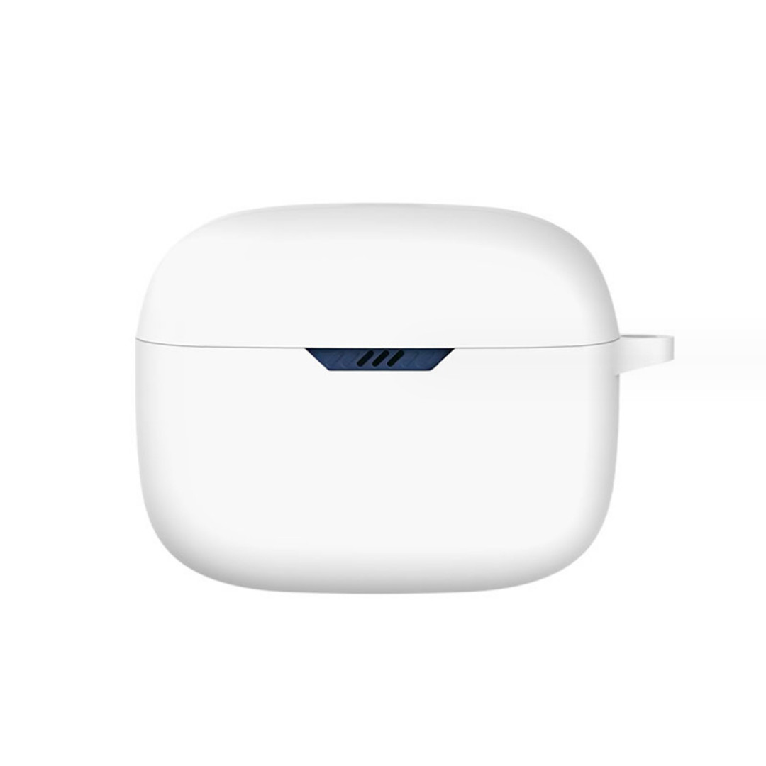 Силіконовий чохол для навушників JBL Tune 235 NC TWS | чохол + карабін | білий