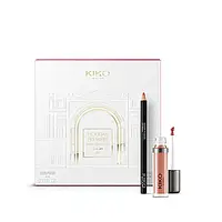 KIKO HOLIDAY PREMIAMARE MATTE DESIRE LIPS GIFT SET 01 Beige Allure (жидкая матовая помада + карандаш)