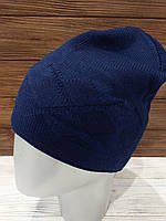 Тактическая шапка мужская,зимняя шапка универсальная,осенняя шапка,тёплая,полушерсть,полуфлис Синий