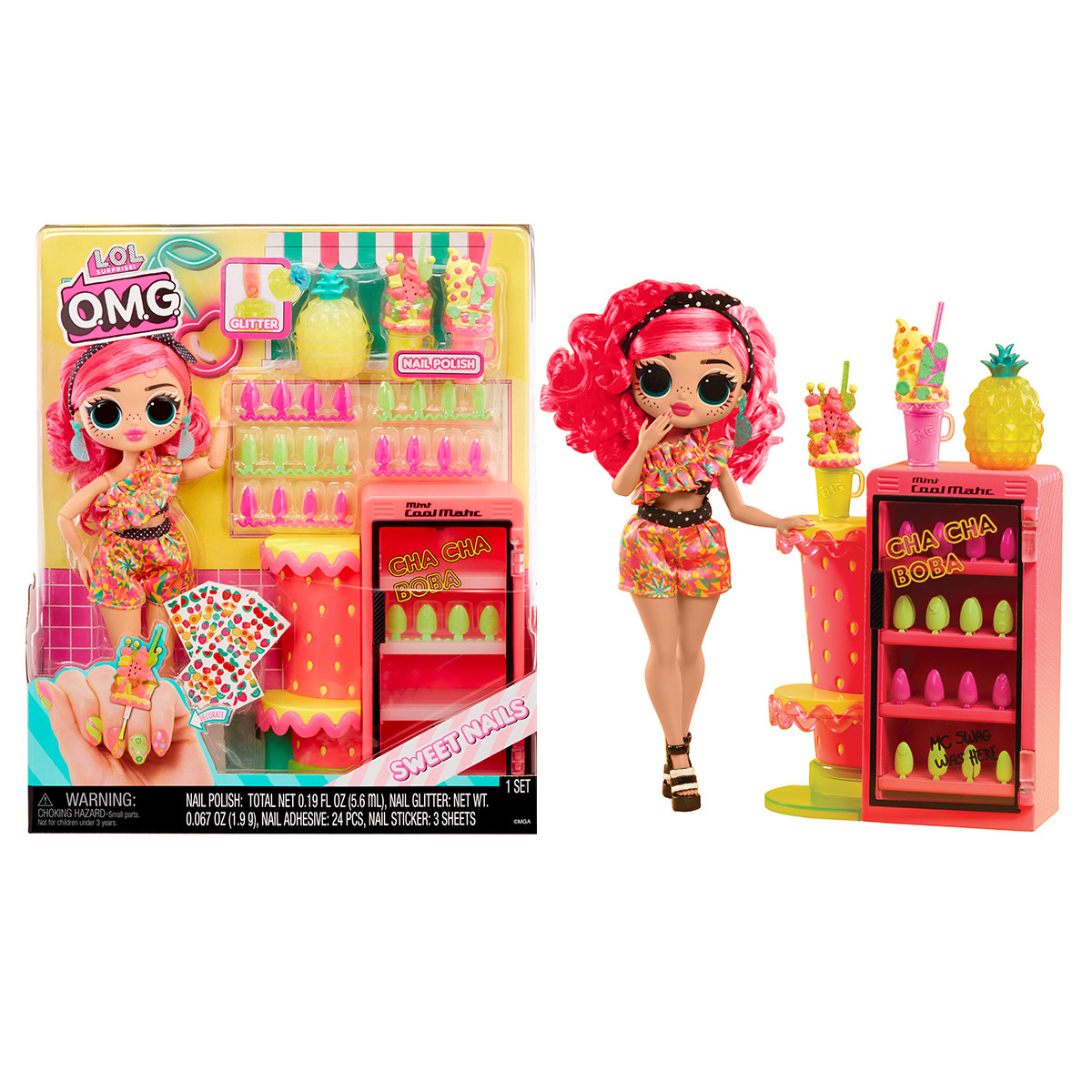 Лялька LOL Surprise OMG Sweet Nails Pinky Pops Fruit Shop Ча Ча ЛОЛ ОМГ Манікюр 503842
