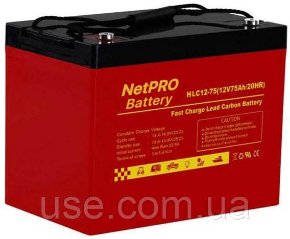 Акумулятор тяга 12 В, вольт, V, 75 Ah, АН, А‧год, 2000 циклів, для підлогомийних машин