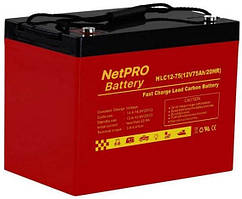 Акумулятор тяга 12 В, вольт, V, 75 Ah, АН, А‧год, 2000 циклів, для підлогомийних машин