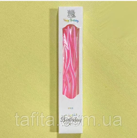 Свічки для торта коктейльні рожевий неон в коробці, фото 1