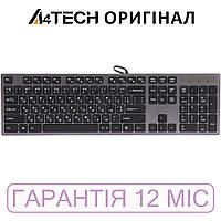 Клавиатура A4Tech KV-300H с USB-хабом (2 встроенных юсб порта), тонкая, тихая, низкопрофильные клавиши