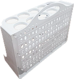 Органайзер для зберігання яєць 3 яруси 28 × 10 × 23 см на 30 шт білий, фото 5