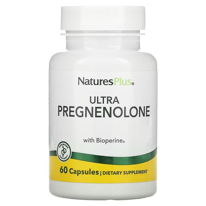 Ультра Прегненолон Nature's Plus Ultra Pregnenolone, 60 Vegetarian Capsules, фото 1