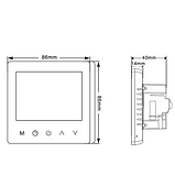 Терморегулятор Wi-Fi для ел теплої підлоги 220 В 16 А BHT-002-GBLW, білий, фото 4