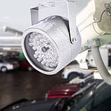 Вуличний ІЧ прожектор інфрачервоний 12 В 48 LED з алюмінію для вуличних камер із дальністю підсвітки 30 метрів, фото 4