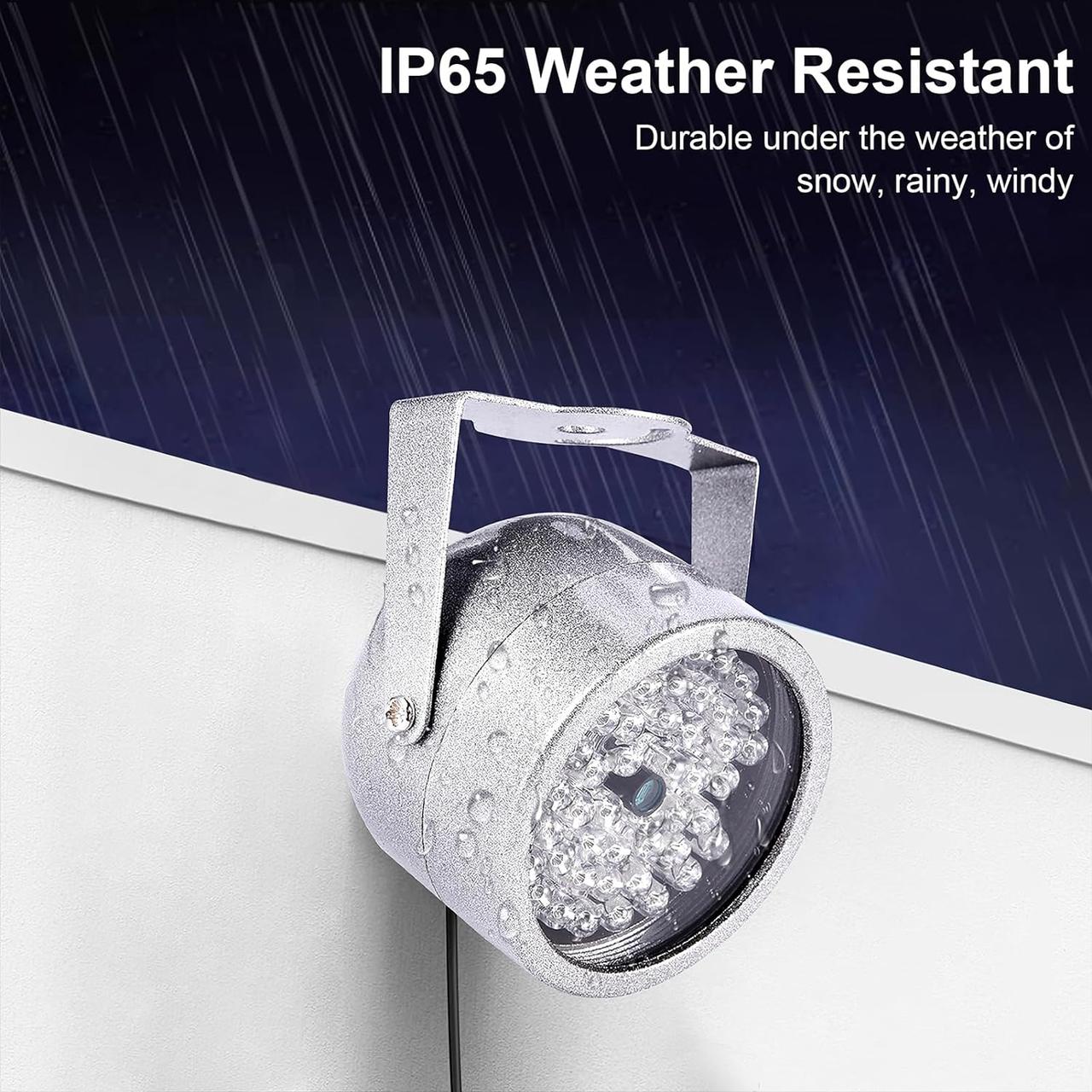 Вуличний ІЧ прожектор інфрачервоний 12 В 48 LED з алюмінію для вуличних камер із дальністю підсвітки 30 метрів, фото 1