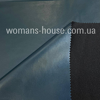 Шкірозамінник з начосом матова Морська хвиля