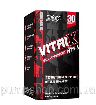 Підсилювач тестостерону Nutrex VitriX NTS-6 Testosterone Support 60 капс., фото 2