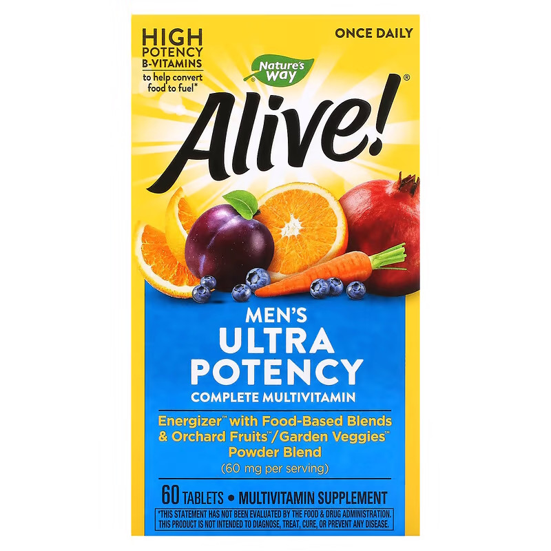 Вітаміни та мінерали Nature's Way Alive! Once Daily Men’s Ultra Potency, 60 таблеток EXP