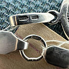 Срібний кулон Квітка папороті та ланцюжок бісмарк комплект 925 проби чорніння, фото 8