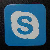 Стикер этикетка наклейка самоклейка Skype (6см х 6см)