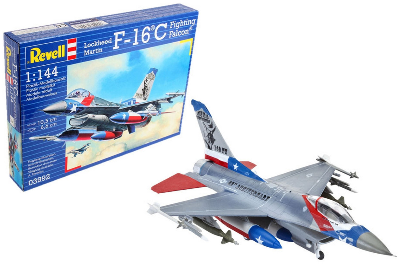 Збірна модель Revell Винищувач F-16C Fighting Falcon рівень 4 масштаб 1:144 (RVL-03992)