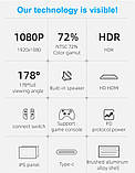Портативний монітор Sibolan 11.6" FullHD IPS з чохлом. Уцінка!, фото 5
