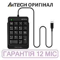 Цифрова клавіатура (кейпад) A4Tech FK13P USB чорна, цифровий блок клавіатури