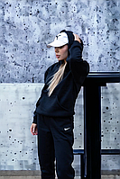 Женский зимний костюм Nike на флисе черный