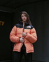 Куртка пухова TNF Gucci помаранчева жіноча L