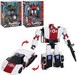 Трансформер 323-4 Робот 15 см Машина снігоход, фото 6
