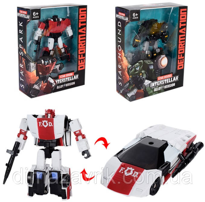 Трансформер 323-4 Робот 15 см Машина снігоход, фото 1