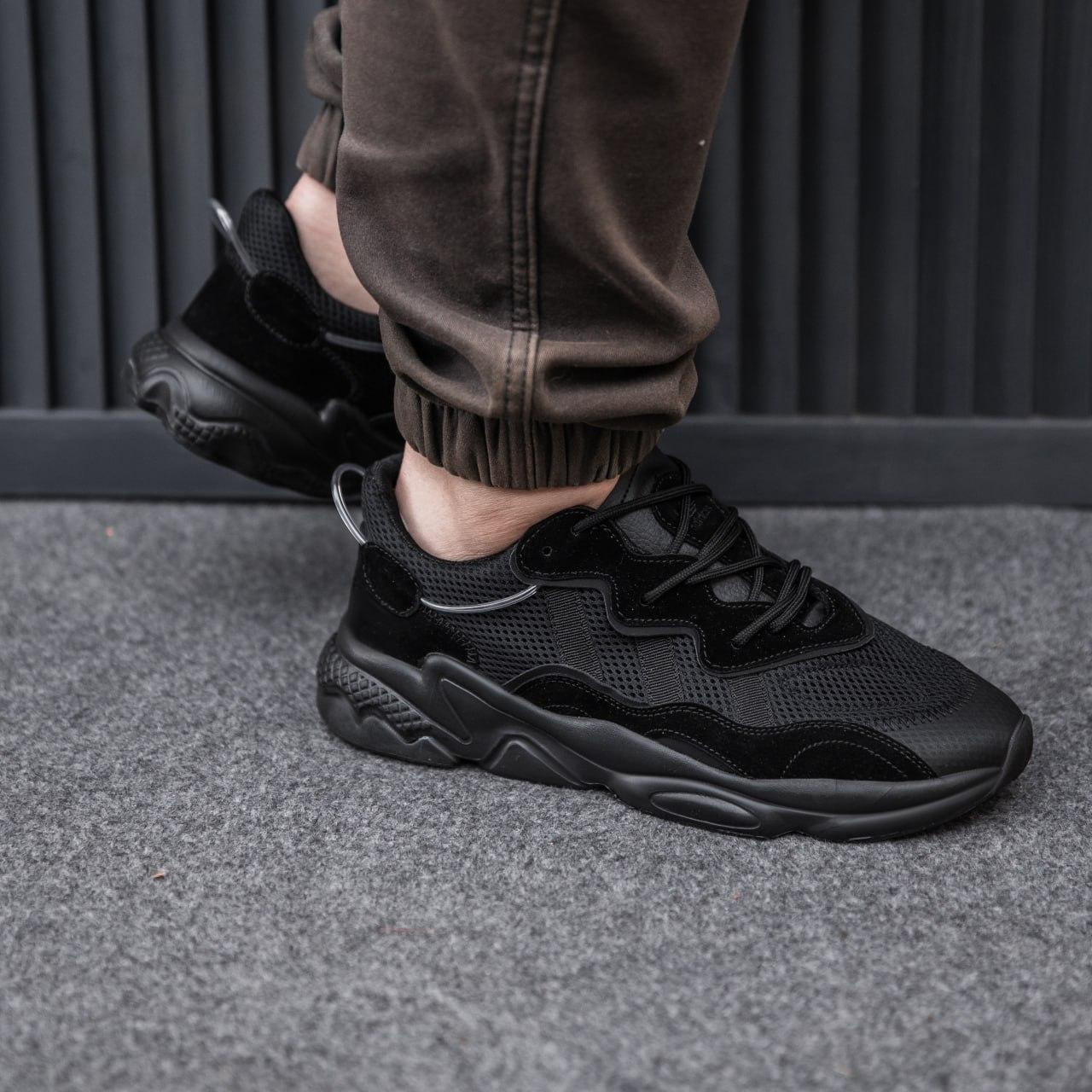 Кросівки чоловічі чорні Adidas Ozweego Adiprene Black (14739), фото 1